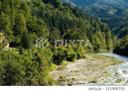 A perfect picture of the world, a house in the mountains in the middle of nature and silence. 131906791