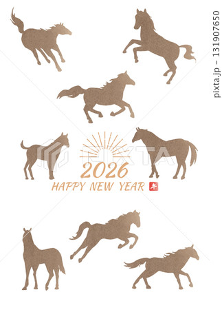 2026年年賀状テンプレート5 2026年年賀状テンプレート5 131907650