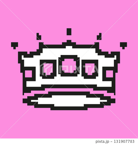Pixel Crown With Jewels And Points Pixelated Icon. Pixel Art Symbol of Regal Crown With Precious Gems and Monarchy Emblem. Isolated Vector Illustration Pixel Crown With Jewels And Points Pixelated Icon. Pixel Art Symbol of Regal Crown With Precious Gems and Monarchy Emblem. Isolated Vector Illustration 131907783