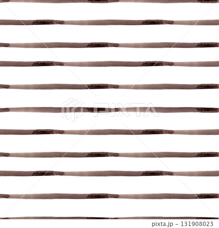 Seamless striped pattern. Dark brown watercolor stripes. A simple and straightforward print for pillows, tablecloths, and other fabrics. Modern style Seamless striped pattern. Dark brown watercolor stripes. A simple and straightforward print for pillows, tablecloths, and other fabrics. Modern style 131908023