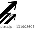 上昇イメージのシンプルな矢印の背景イラスト 131908605