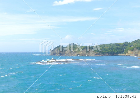 勝浦海中公園の海岸線 131909343