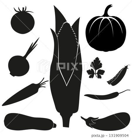 vegetables icons autumn harvest black silhouette cartoon stock vector illustration vegetables icons autumn harvest black silhouette cartoon stock vector illustration 131909504