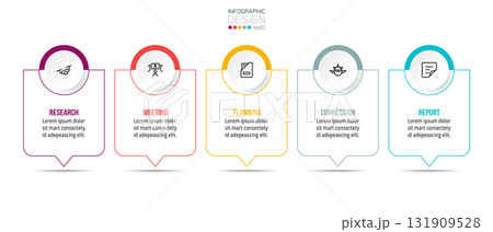 Business concept infographic template with option. Business concept infographic template with option. 131909528
