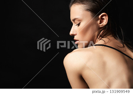 Beautiful Girl with naked back Beautiful Girl with naked back 131909549