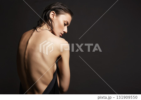 Beautiful sexy Girl with wet Hair after Shower 131909550