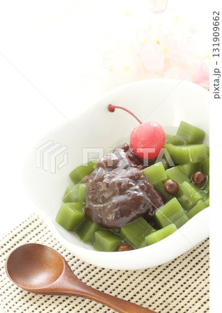 抹茶寒天のあんみつ 抹茶寒天のあんみつ 131909662