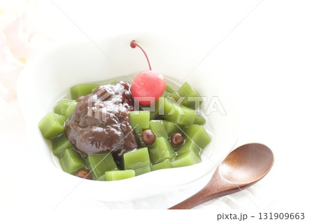 抹茶寒天のあんみつ 抹茶寒天のあんみつ 131909663