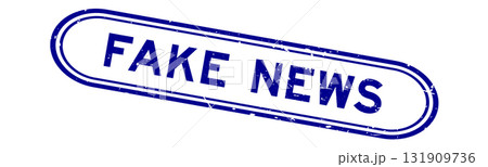 Grunge blue fake news word rubber seal stamp on white background Grunge blue fake news word rubber seal stamp on white background 131909736