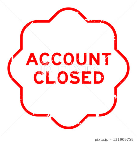 Grunge red account closed word square rubber seal stamp on white background Grunge red account closed word square rubber seal stamp on white background 131909759