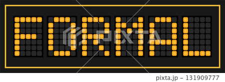 Orange color led banner in word formal on black background 131909777