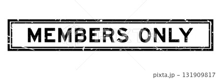 Grunge black members only word square rubber seal stamp on white background Grunge black members only word square rubber seal stamp on white background 131909817