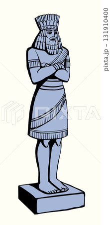 Vector drawing. Big golden idol 131910400