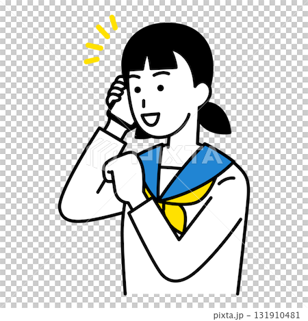 女學生樂意用智慧型手機聊天 女學生樂意用智慧型手機聊天 131910481