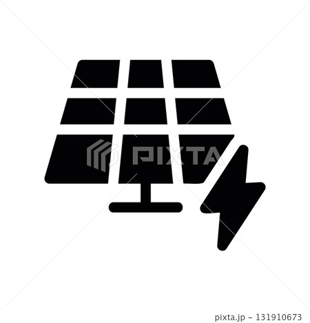 Simple black vector icon with a theme alternative energy, solar panel Simple black vector icon with a theme alternative energy, solar panel 131910673