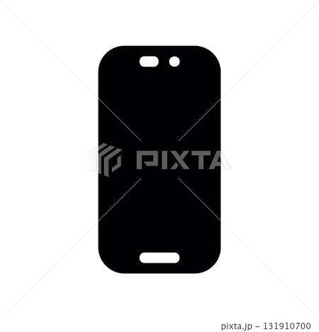 Simple black vector icon with a theme smartphone, frameless 131910700