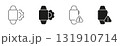 Smartwatch With Gear And Alert Icon Set. Device Configuration And System Warning Outline And Silhouette Symbol Collection. Technology And Notification Management. Isolated Vector Illustration 131910714