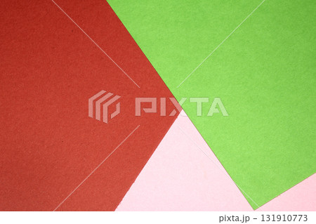 Simple Paper Card Primary Colour Lined Geometric Shapes in Multicolour Rainbow Calm Background 131910773