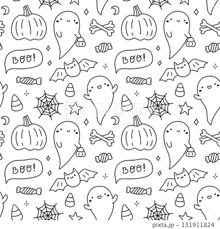 Cute Halloween seamless pattern 131911824