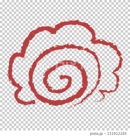 赤い線で描かれたシンプルな手書きのはなまる 赤い線で描かれたシンプルな手書きのはなまる 131912285