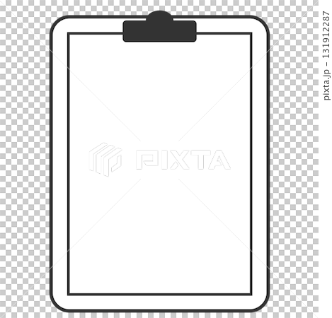 Stationery: Paper held in place by a clipboard, vertical Stationery: Paper held in place by a clipboard, vertical 131912287