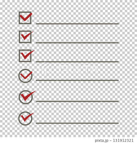 Simple check mark icon set Simple check mark icon set 131912321