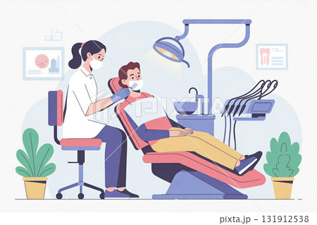 歯のクリーニング施術 131912538