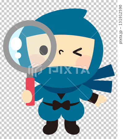 虫眼鏡を持っている忍者 131912590