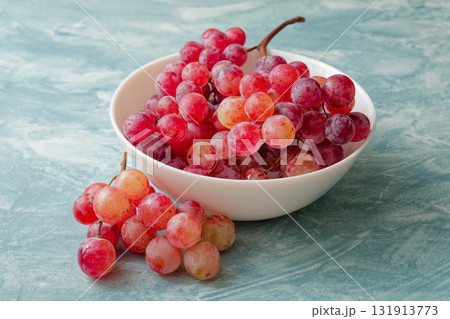Ripe fruit on blue background 131913773