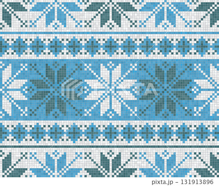 Scandinavian mosaic vector pattern 42 131913896