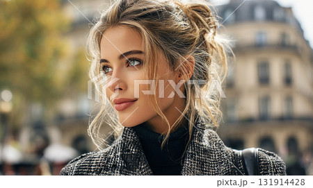 パリを観光している女性 パリを観光している女性 131914428