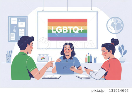 LGBTQ+を学ぶ性の多様性教育イラスト 131914695
