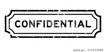 Grunge black confidential word rubber seal stamp on white background Grunge black confidential word rubber seal stamp on white background 131915066