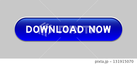 Blue color capsule shape button with word download now on gray background Blue color capsule shape button with word download now on gray background 131915070