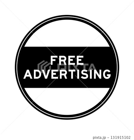 Black color round seal sticker in word free advertising on white background Black color round seal sticker in word free advertising on white background 131915102