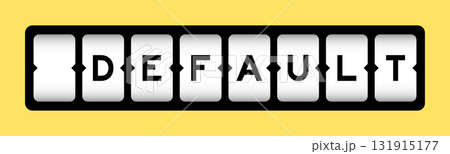 Black color in word default on slot banner with yellow color background 131915177