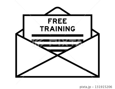 Envelope and letter sign with word free training as the headline Envelope and letter sign with word free training as the headline 131915206