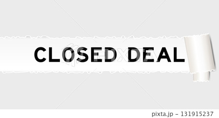 Ripped gray paper background that have word closed deal under torn part Ripped gray paper background that have word closed deal under torn part 131915237