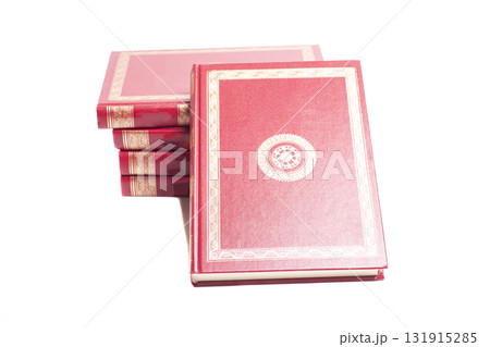 Books stack isolated on white background 131915285