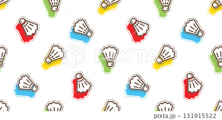 Badminton Seamless pattern shuttlecock racket vector colorful sport cartoon doodle sticker tile background gift wrapping paper scarf isolated wallpaper illustration graphic Badminton Seamless pattern shuttlecock racket vector colorful sport cartoon doodle sticker tile background gift wrapping paper scarf isolated wallpaper illustration graphic 131915522
