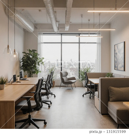 modern office interior in loft style modern office interior in loft style 131915599