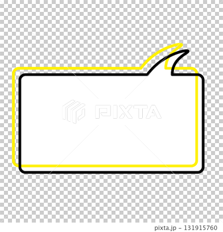 Simple speech bubble illustrations: horizontal, square, rounded corners Simple speech bubble illustrations: horizontal, square, rounded corners 131915760