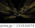 Golden particles light streak abstract burst dark background glitter motion blur sparkle festive bokeh energy 131916078