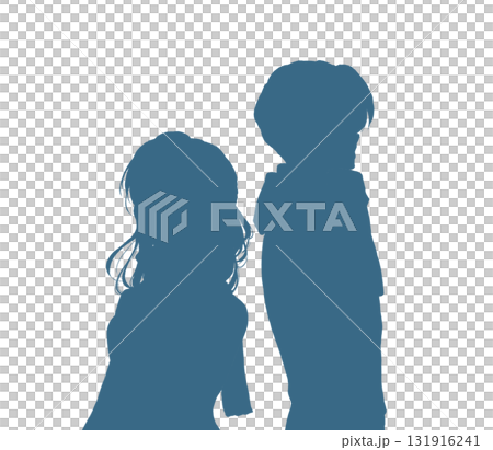 背中合わせの男女 寂しい 冬 シルエット 背中合わせの男女 寂しい 冬 シルエット 131916241