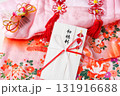 七五三の女の子の着物と初穂料ののし袋 131916688