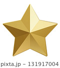 Gold star icon for rating, achievement, and quality symbol. Vector illustration. 131917004