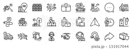 Mountain bike, International delivery and Pickup line icons pack. Share, Message, Paper plane icons. Inventory, Petrol station, Delivery web icon. Vector Mountain bike, International delivery and Pickup line icons pack. Share, Message, Paper plane icons. Inventory, Petrol station, Delivery web icon. Vector 131917044