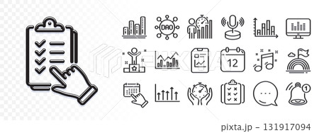Winner, Timer and Annual calendar line icons for web app. Glare of light effect. Message icon. Pack of Music making, Reminder, Lgbt pictogram icons. Musical note, Infochart, Growth chart signs. Vector Winner, Timer and Annual calendar line icons for web app. Glare of light effect. Message icon. Pack of Music making, Reminder, Lgbt pictogram icons. Musical note, Infochart, Growth chart signs. Vector 131917094