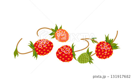 Ripe Red Wild Strawberry Isolated on White Ripe Red Wild Strawberry Isolated on White 131917682