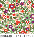Floral seamless pattern. Flower background. Flourish ornamental summer wallpaper with flowers. 131917694